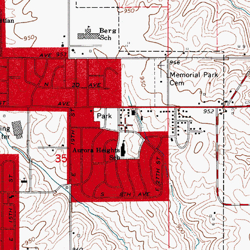 Topographic Map of The Way, IA