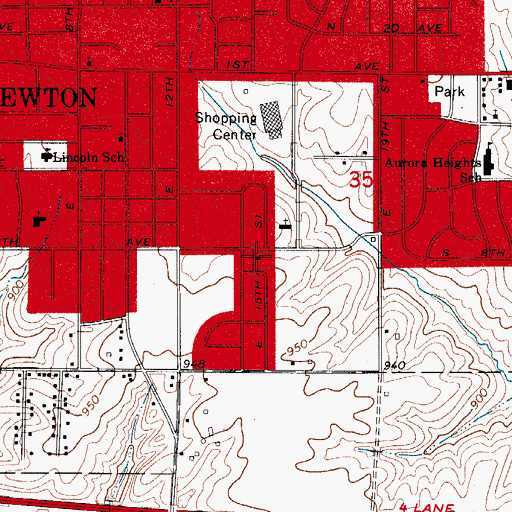 Topographic Map of Holy Trinity Lutheran Church, IA