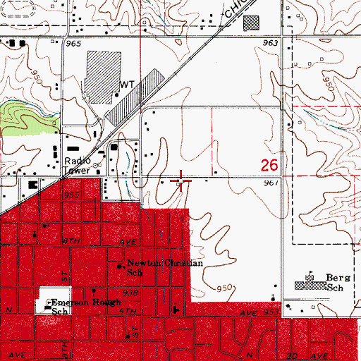 Topographic Map of The Church of Jesus Christ of Latter Day Saints, IA