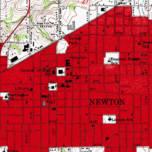 Topographic Map of Saint Stephen's Episcopal Church, IA