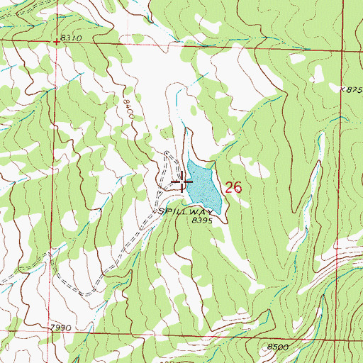 Topographic Map of Whiteley-Nelson Dam, CO