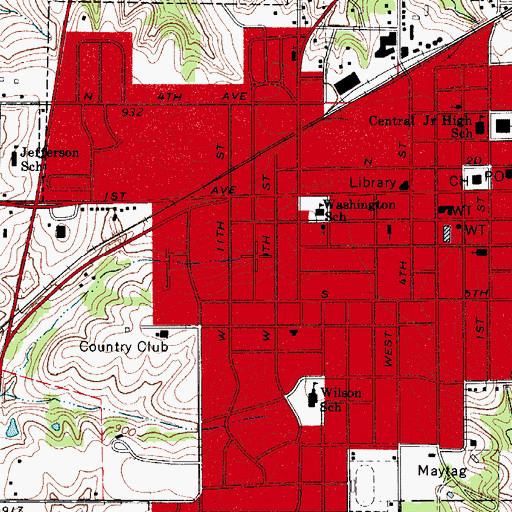 Topographic Map of Callison Park, IA