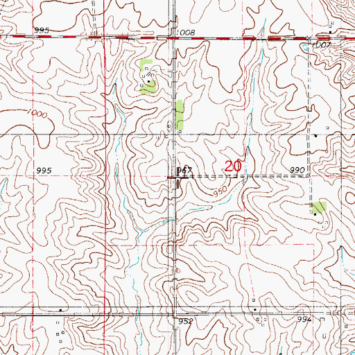 Topographic Map of German Society Methodist Cemetery, IA