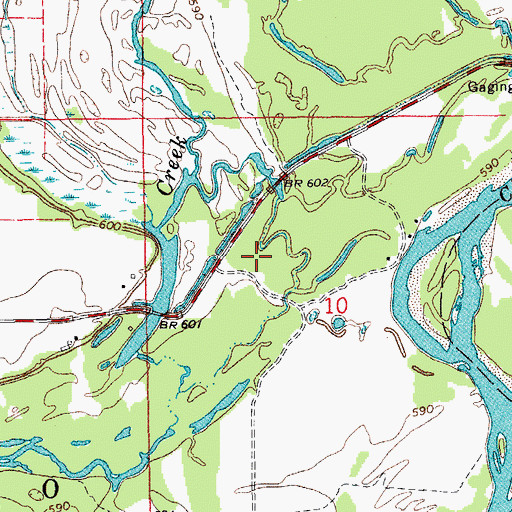 Topographic Map of Gedney Lake Area, IA