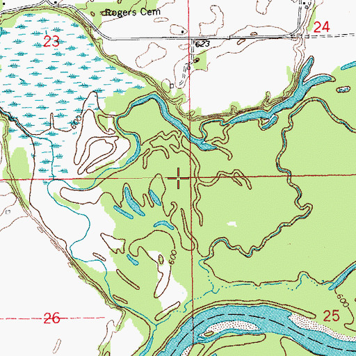 Topographic Map of Red Cedar Wildlife Area, IA