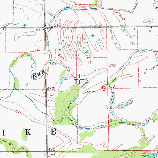 Topographic Map of Pike Run Wildlife Area, IA