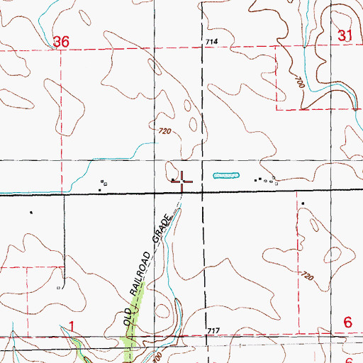 Topographic Map of Summit Ridge Post Office (historical), IA