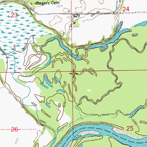 Topographic Map of Lacey Post Office (historical), IA