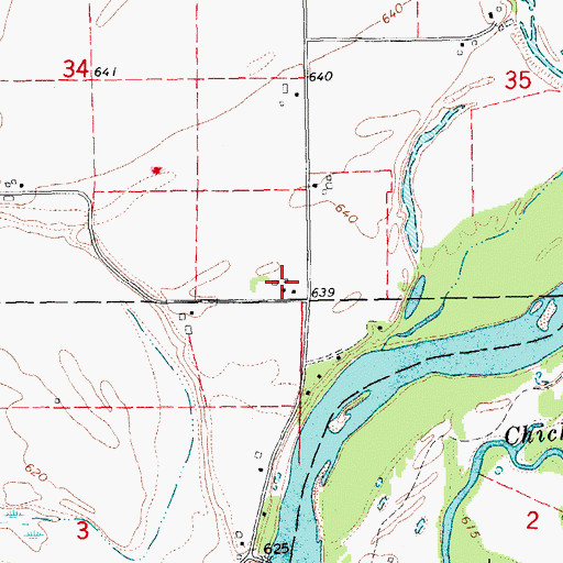 Topographic Map of Cedarville Post Office (historical), IA