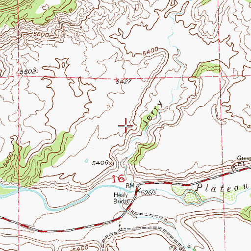Topographic Map of Jerry Creek Number 1 Reservoir, CO