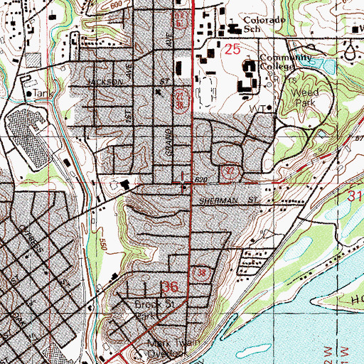 Topographic Map of Saint Paul Hispanic Methodist Church, IA