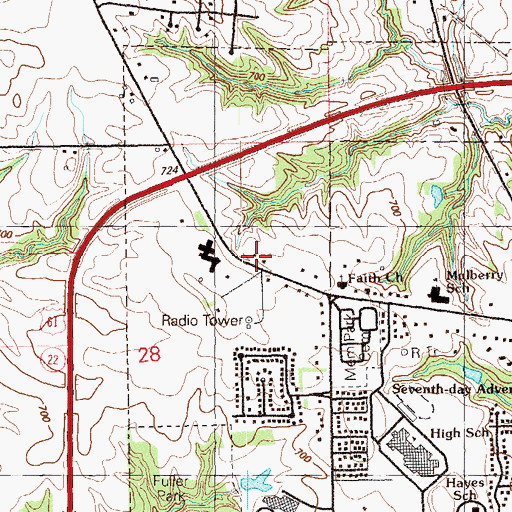 Topographic Map of Church of Christ, IA
