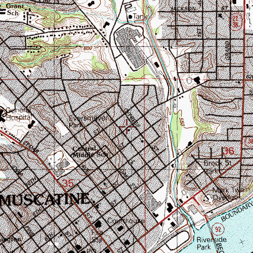 Topographic Map of Mount Zion Charismatic Church, IA