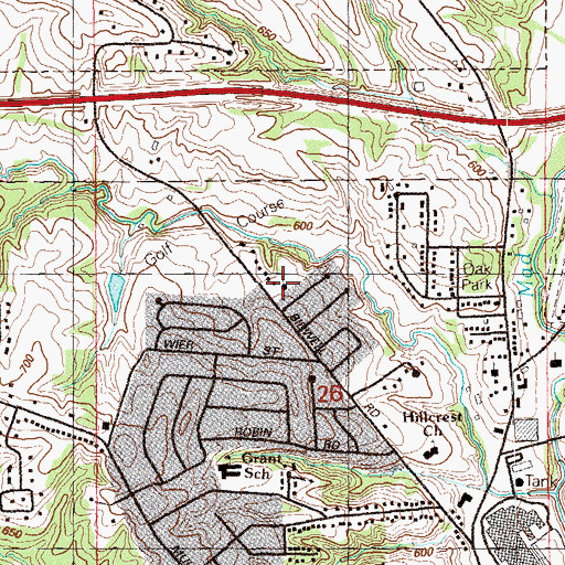 Topographic Map of Reorganized Church of Jesus Christ of Latter Day Saints, IA