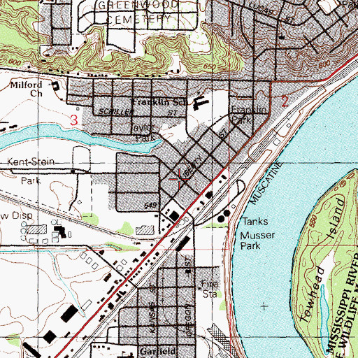 Topographic Map of Church of God, IA