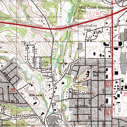 Topographic Map of Kingdom Hall of Jehovahs Witnesses, IA