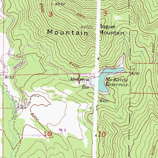 Topographic Map of McKelvie Number 1 Dam, CO