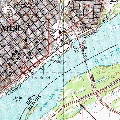 Topographic Map of Pearl Bottom Museum, IA