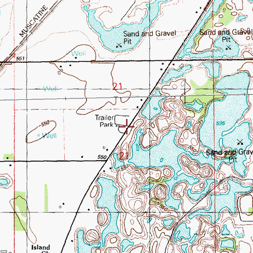 Topographic Map of Kammerer Trailer Court, IA
