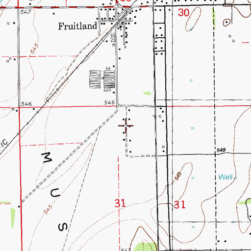 Topographic Map of Warehouse Raceway, IA