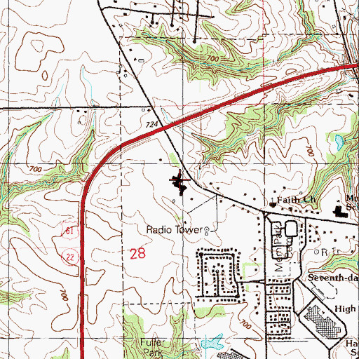 Topographic Map of Crescent Nursing and Rehabilitation Center, IA