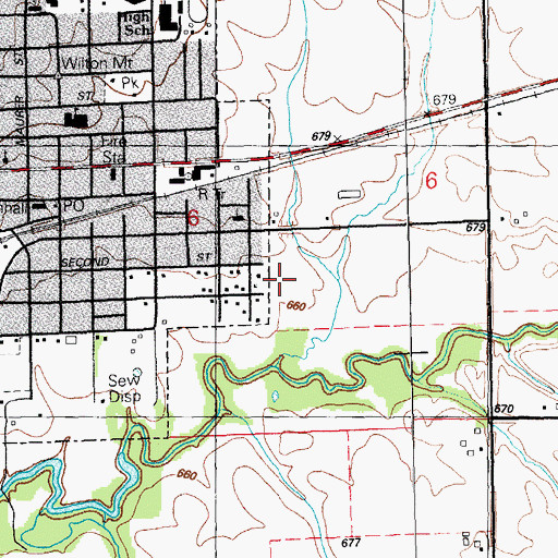 Topographic Map of South Towne Park, IA