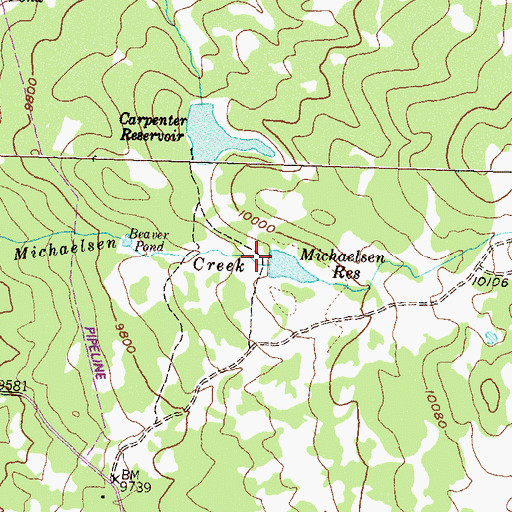 Topographic Map of Michaelson Dam, CO