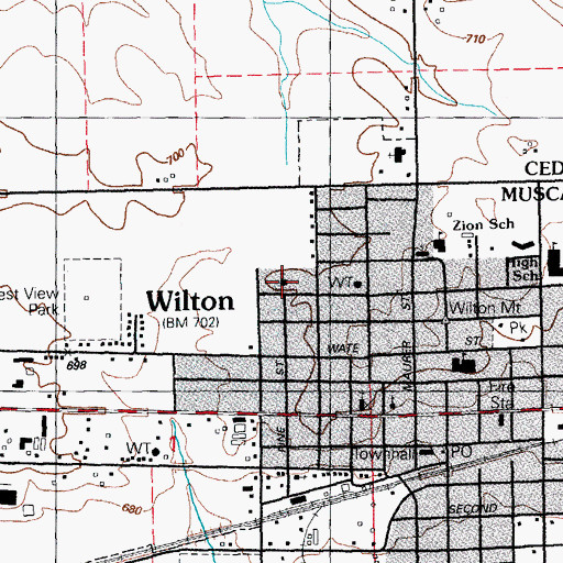 Topographic Map of Heartland Fellowship Church, IA