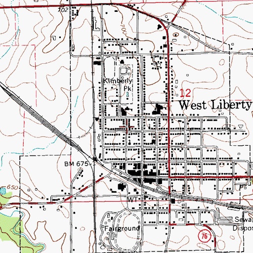 Topographic Map of Saint Joseph Church, IA
