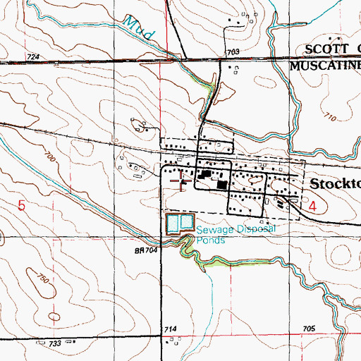 Topographic Map of Stockton Baptist Church, IA