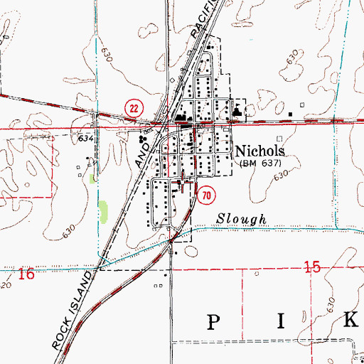 Topographic Map of Church of Saint Mary, IA