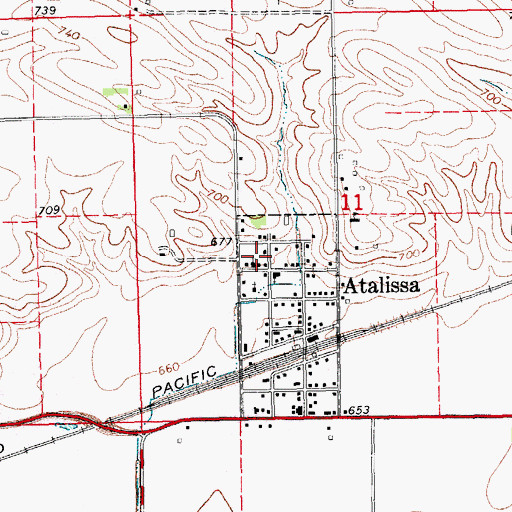 Topographic Map of Church of Christ, IA