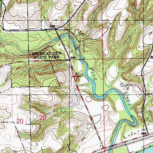 Topographic Map of Nye Cemetery, IA