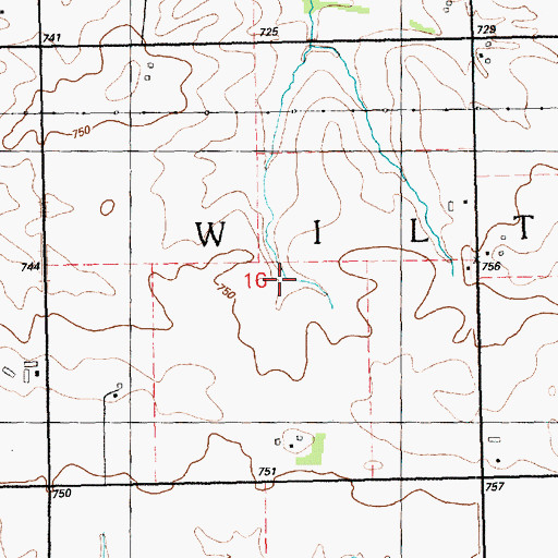 Topographic Map of Doran Cemetery, IA
