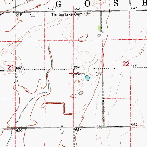 Topographic Map of Weiss Cemetery, IA