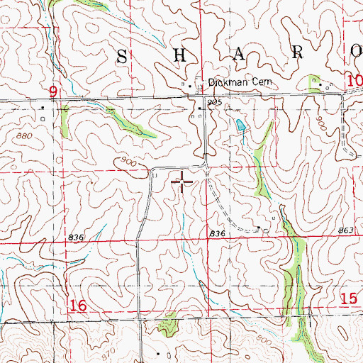 Topographic Map of Lost Nation Public Hunting Area, IA