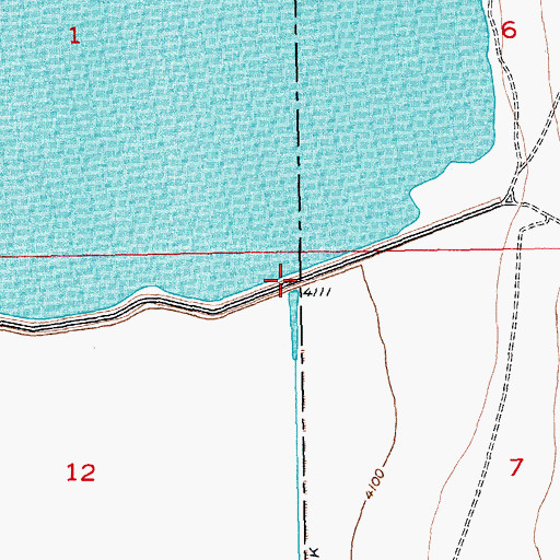 Topographic Map of Horse Creek Dam, CO