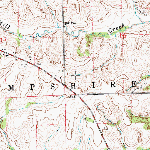 Topographic Map of Canyon Creek Golf Club, IA