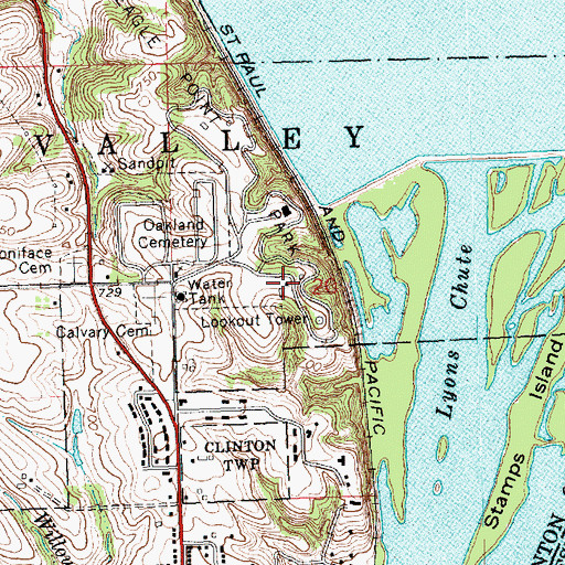 Topographic Map of Soaring Eagles Nature Center, IA