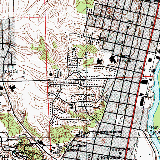 Topographic Map of Alverno Health Care Facility, IA