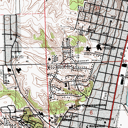 Topographic Map of Total Foot Care Center, IA