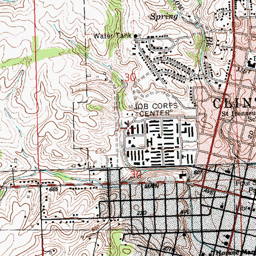 Topographic Map of Eagle Point Nursing and Rehabilitation Center, IA