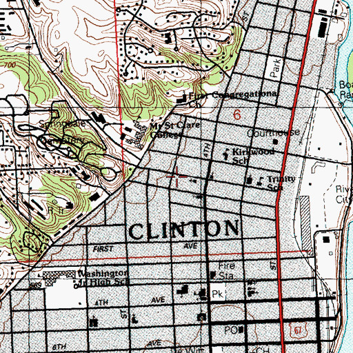 Topographic Map of Apostolic Temple of Victory, IA