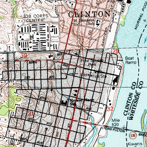 Topographic Map of Community Congregational Church, IA