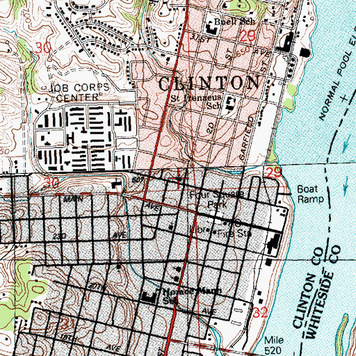 Topographic Map of Saint Boniface Church, IA