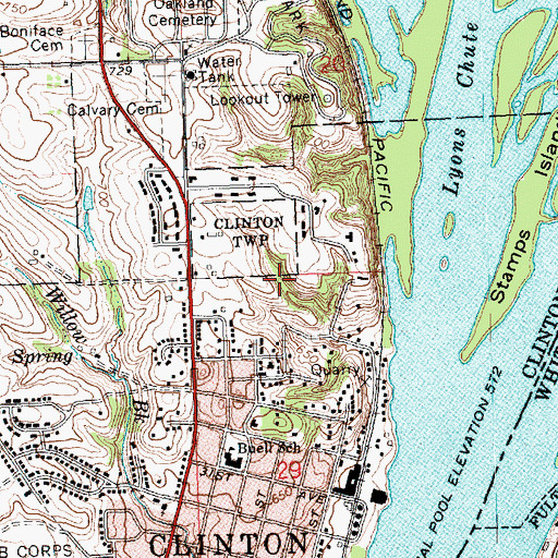 Topographic Map of Jehovahs Witnesses North Congregation, IA