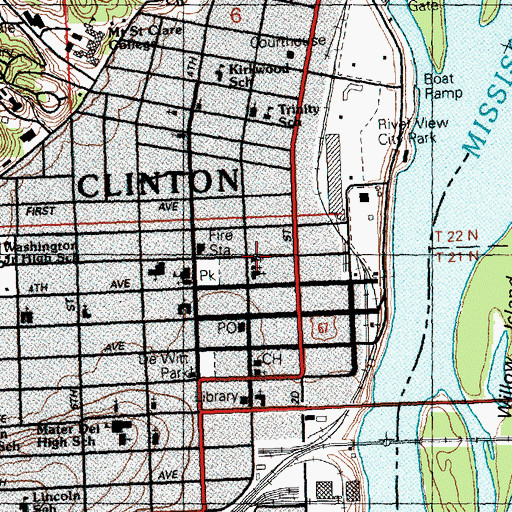 Topographic Map of Bethel Ame Church, IA
