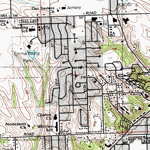 Topographic Map of Community Reformed Church, IA