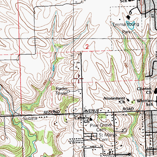 Topographic Map of Lighthouse Christian Church, IA