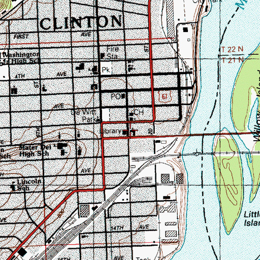 Topographic Map of Saint Paul Lutheran Church, IA